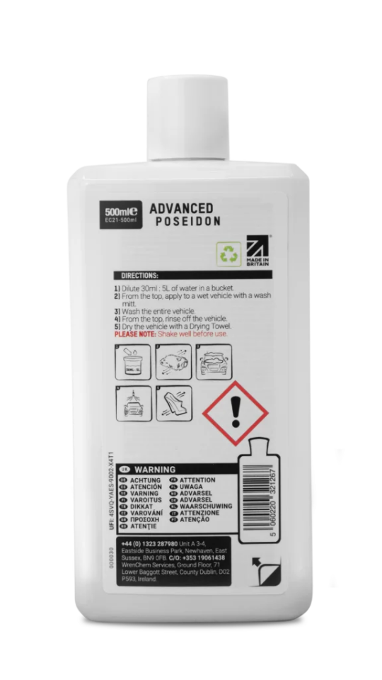 Valet Pro Advanced Poseidon - Cilalı Parlatıcı Şampuan 500ml.