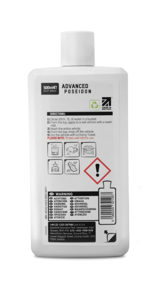 Valet Pro Advanced Poseidon - Cilalı Parlatıcı Şampuan 500ml.