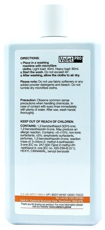 Valet Pro Microfibre Reviver Mikrofiber Bez Yıkama Şampuanı 500ml.