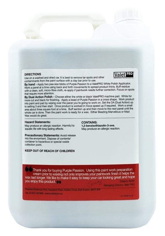 Valet Pro Purple Passion Yüzey Temizleyici Cila 5LT